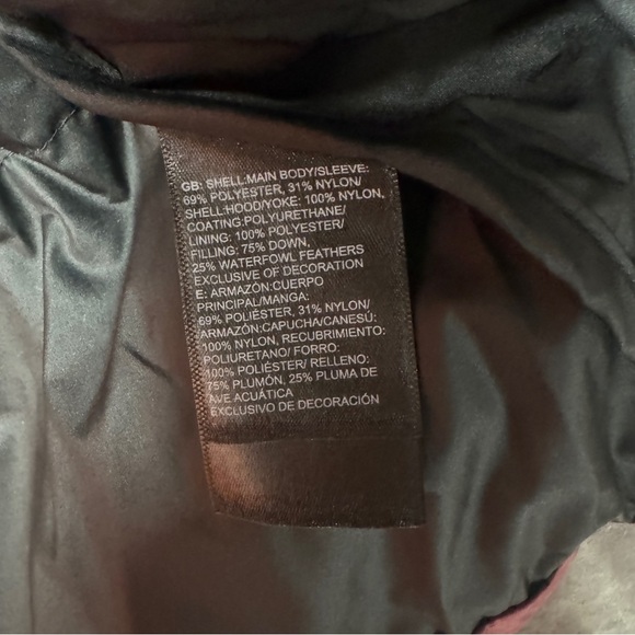 The North Face Men’s UX Down Jacket RTO deep garnet red MF0A47D5HBM - Picture 4 of 8